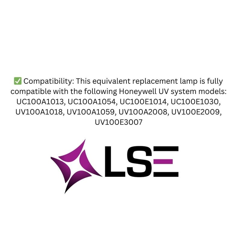 LSE Lighting UC36W1006 UV-C Bulb â€“ 36W Replacement for Honeywell UV100A1059, UV100E3007 Systems â€“ High Performance UV Lamp â€“ Designed in USA - Image 3